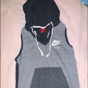 nike tank w/ hoodie (sweatshirt tank)